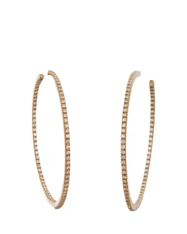 Sidney Garber 18K Yellow Gold Perfect Hoop Earrings with Diamonds | Thumbnail 1 Sidney Garber 18K Yellow Gold Perfect Hoop Earrings with Diamonds | Thumbnail 1