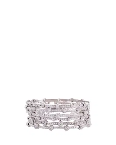 Sidney Garber 18K White Gold Diamond Spring Bracelet | Thumbnail 1 Sidney Garber 18K White Gold Diamond Spring Bracelet | Thumbnail 1