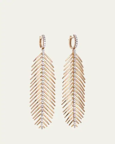 Sidney Garber Feathers That Move Earrings with Diamond Spine | Thumbnail 2 Sidney Garber Feathers That Move Earrings with Diamond Spine | Thumbnail 2