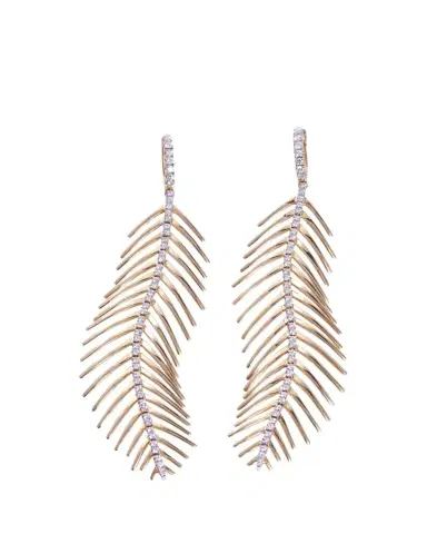 Sidney Garber Feathers That Move Earrings with Diamond Spine | Thumbnail 1 Sidney Garber Feathers That Move Earrings with Diamond Spine | Thumbnail 1