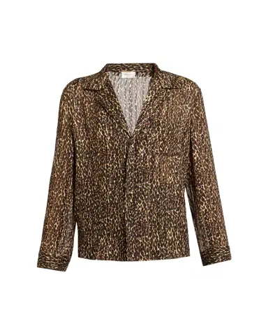 Saint Laurent Leopard-Print Pajama Blouse | Thumbnail 1 Saint Laurent Leopard-Print Pajama Blouse | Thumbnail 1