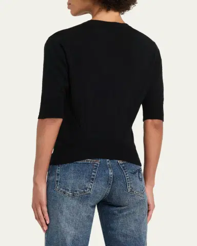 R13 Elbow-Sleeve Split-Hem Wool Sweater | Thumbnail 3 R13 Elbow-Sleeve Split-Hem Wool Sweater | Thumbnail 3