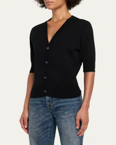 R13 Elbow-Sleeve Split-Hem Wool Sweater | Thumbnail 4 R13 Elbow-Sleeve Split-Hem Wool Sweater | Thumbnail 4