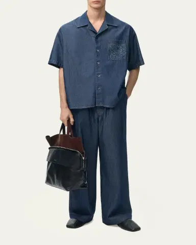 Loewe Men's Denim Drawstring Trousers | Thumbnail 2 Loewe Men's Denim Drawstring Trousers | Thumbnail 2