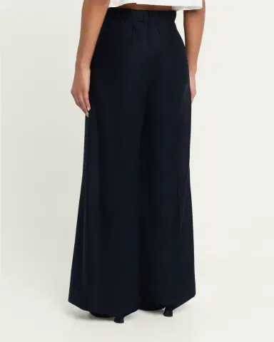 Max Mara High-Rise Wool Pique Jersey Wide-Leg Pants | Thumbnail 3 Max Mara High-Rise Wool Pique Jersey Wide-Leg Pants | Thumbnail 3