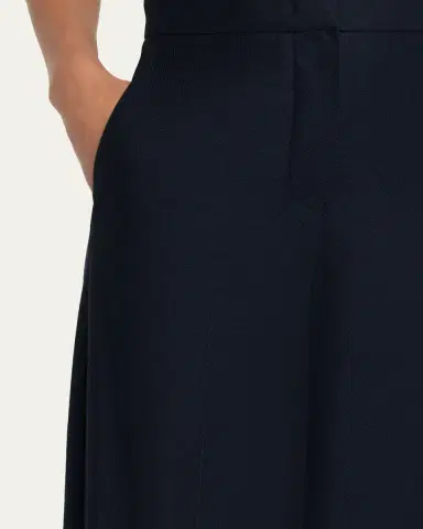 Max Mara High-Rise Wool Pique Jersey Wide-Leg Pants | Thumbnail 5 Max Mara High-Rise Wool Pique Jersey Wide-Leg Pants | Thumbnail 5