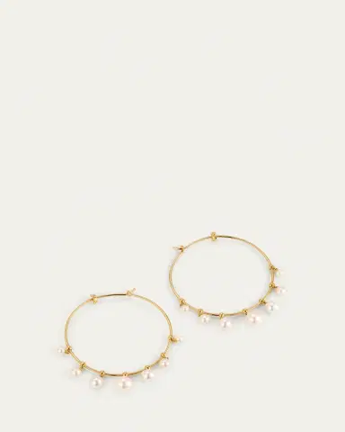 Paul Morelli 18K Yellow Gold Wind Chime Earrings with Akoya Pearls, 36mm | Thumbnail 3 Paul Morelli 18K Yellow Gold Wind Chime Earrings with Akoya Pearls, 36mm | Thumbnail 3