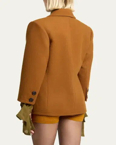 Saint Laurent Brushed Wool Single-Breasted Jacket | Thumbnail 3 Saint Laurent Brushed Wool Single-Breasted Jacket | Thumbnail 3