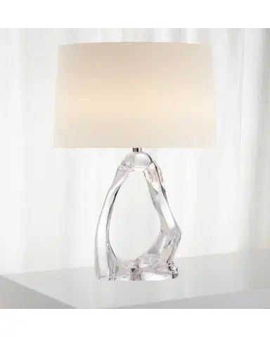 Visual Comfort Signature Cannes Clear Glass Table Lamp with Linen Shade | Thumbnail 2 Visual Comfort Signature Cannes Clear Glass Table Lamp with Linen Shade | Thumbnail 2
