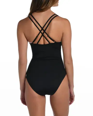 La Blanca Lace-Up One-Piece Swimsuit | Thumbnail 3 La Blanca Lace-Up One-Piece Swimsuit | Thumbnail 3