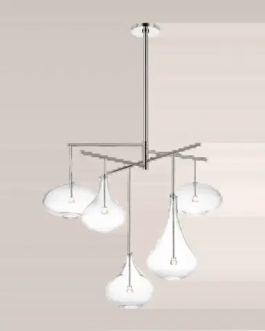 Visual Comfort Signature Lomme XL Chandelier in Polished Nickel by Champilamaud | Thumbnail 2 Visual Comfort Signature Lomme XL Chandelier in Polished Nickel by Champilamaud | Thumbnail 2