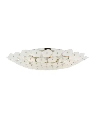 Visual Comfort Signature Leighton Grande Flush Mount in Polished Nickel by Kate Spade New York | Thumbnail 1 Visual Comfort Signature Leighton Grande Flush Mount in Polished Nickel by Kate Spade New York | Thumbnail 1