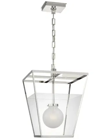 Visual Comfort Signature Illume 18" Polished Nickel Lantern by Ray Booth | Thumbnail 1 Visual Comfort Signature Illume 18" Polished Nickel Lantern by Ray Booth | Thumbnail 1