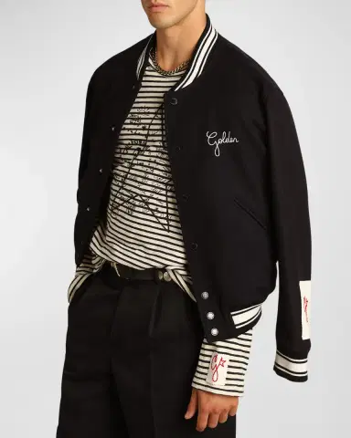 Golden Goose Men's Embroidered Compact Bomber Jacket | Thumbnail 6 Golden Goose Men's Embroidered Compact Bomber Jacket | Thumbnail 6