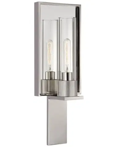 Visual Comfort Signature Beza Single Reflector Sconce in Polished Nickel by Ray Booth | Thumbnail 1 Visual Comfort Signature Beza Single Reflector Sconce in Polished Nickel by Ray Booth | Thumbnail 1