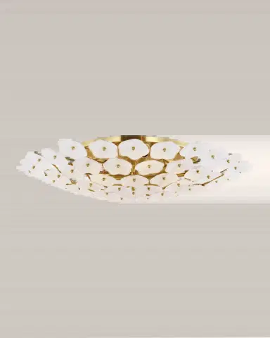 Visual Comfort Signature Leighton Grande Flush Mount in Soft Brass by Kate Spade New York | Thumbnail 2 Visual Comfort Signature Leighton Grande Flush Mount in Soft Brass by Kate Spade New York | Thumbnail 2