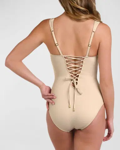 La Blanca Luxe Square-Neck One-Piece Swimsuit | Thumbnail 2 La Blanca Luxe Square-Neck One-Piece Swimsuit | Thumbnail 2