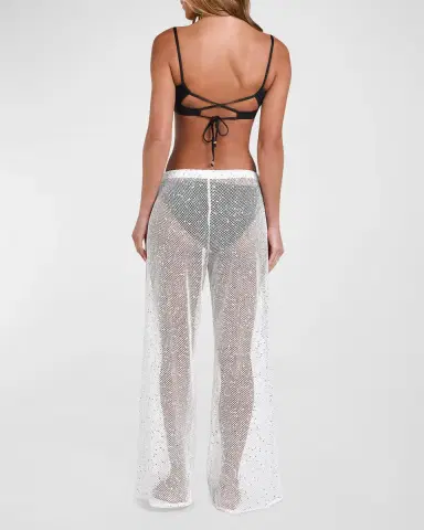 Sunshine 79 Shine Sequined Crochet Beach Pants | Thumbnail 4 Sunshine 79 Shine Sequined Crochet Beach Pants | Thumbnail 4