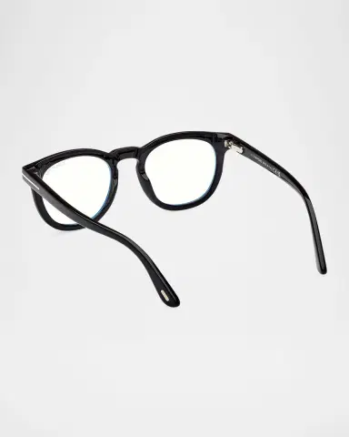 Tom Ford Men's FT5993-BM Round Blue-Block Optical Frames with Magnetic Sunglasses Clip | Thumbnail 2 Tom Ford Men's FT5993-BM Round Blue-Block Optical Frames with Magnetic Sunglasses Clip | Thumbnail 2