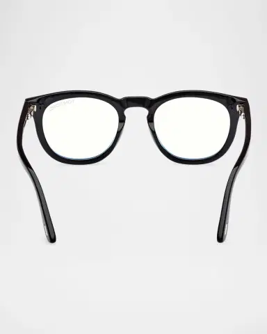 Tom Ford Men's FT5993-BM Round Blue-Block Optical Frames with Magnetic Sunglasses Clip | Thumbnail 5 Tom Ford Men's FT5993-BM Round Blue-Block Optical Frames with Magnetic Sunglasses Clip | Thumbnail 5
