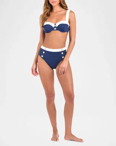 L'AGENCE Alexandria Colorblock Chic Bikini Top | Thumbnail 2 L'AGENCE Alexandria Colorblock Chic Bikini Top | Thumbnail 2