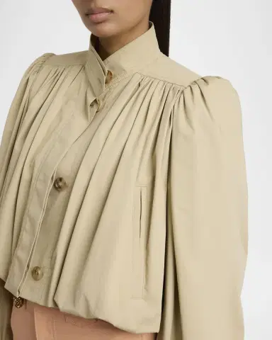 Chloé Crop Balloon Jacket | Thumbnail 4 Chloé Crop Balloon Jacket | Thumbnail 4