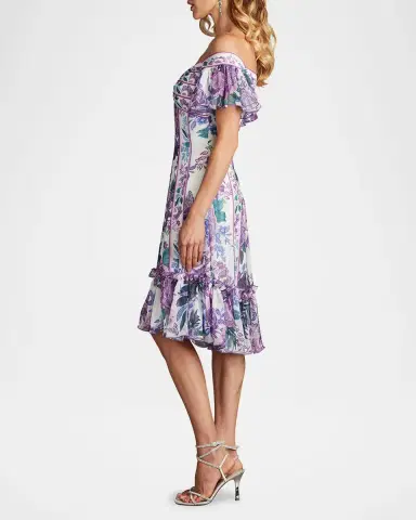 Tadashi Shoji Off-Shoulder Empire Flounce Dress | Thumbnail 6 Tadashi Shoji Off-Shoulder Empire Flounce Dress | Thumbnail 6