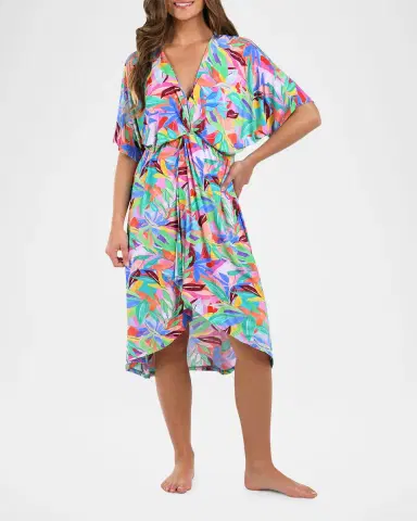 La Blanca Tropi-Flage Twist Sun Dress Coverup | Thumbnail 2 La Blanca Tropi-Flage Twist Sun Dress Coverup | Thumbnail 2