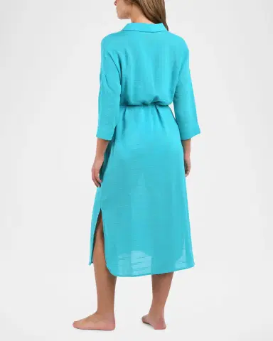 La Blanca Sea Cove Midi Shirtdress Coverup | Thumbnail 3 La Blanca Sea Cove Midi Shirtdress Coverup | Thumbnail 3