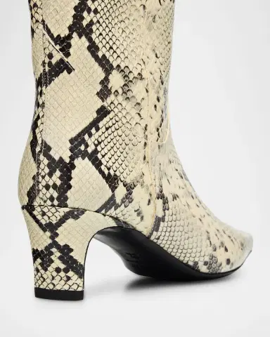 Staud Western Wally Snake-Embossed Leather Knee-High Boots | Thumbnail 4 Staud Western Wally Snake-Embossed Leather Knee-High Boots | Thumbnail 4