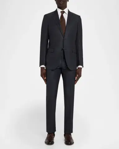 Zegna Men's 15milmil15 Wool Tonal Plaid Two-Piece Suit | Thumbnail 2 Zegna Men's 15milmil15 Wool Tonal Plaid Two-Piece Suit | Thumbnail 2
