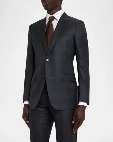 Zegna Men's 15milmil15 Wool Tonal Plaid Two-Piece Suit | Thumbnail 4 Zegna Men's 15milmil15 Wool Tonal Plaid Two-Piece Suit | Thumbnail 4