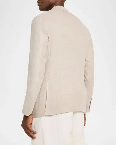 Zegna Men's Crossover Linen and Wool Single-Breasted Sport Coat | Thumbnail 3 Zegna Men's Crossover Linen and Wool Single-Breasted Sport Coat | Thumbnail 3