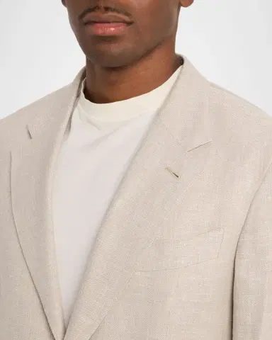 Zegna Men's Crossover Linen and Wool Single-Breasted Sport Coat | Thumbnail 5 Zegna Men's Crossover Linen and Wool Single-Breasted Sport Coat | Thumbnail 5