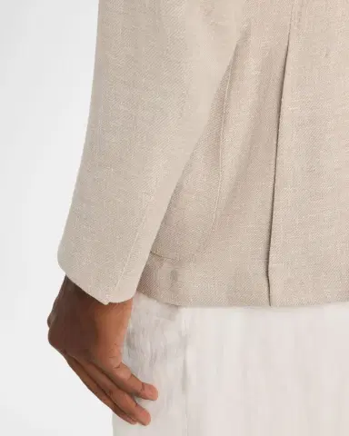 Zegna Men's Crossover Linen and Wool Single-Breasted Sport Coat | Thumbnail 8 Zegna Men's Crossover Linen and Wool Single-Breasted Sport Coat | Thumbnail 8