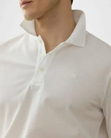 Ralph Lauren Purple Label Men's Embroidered-RL Cotton Piqué Polo Shirt | Thumbnail 5 Ralph Lauren Purple Label Men's Embroidered-RL Cotton Piqué Polo Shirt | Thumbnail 5
