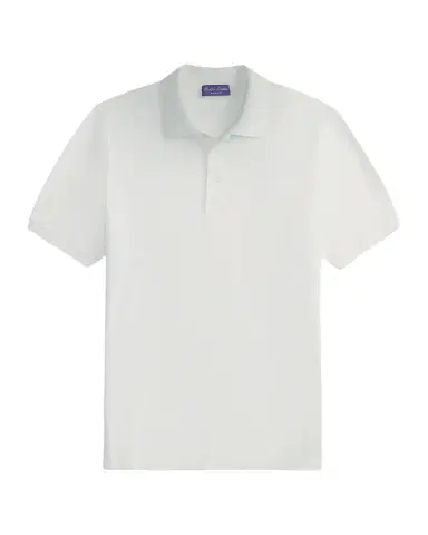 Ralph Lauren Purple Label Men's Embroidered-RL Cotton Piqué Polo Shirt | Thumbnail 1 Ralph Lauren Purple Label Men's Embroidered-RL Cotton Piqué Polo Shirt | Thumbnail 1