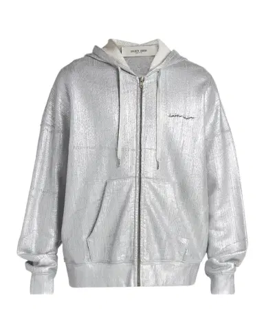 Golden Goose Men's Metallic Textured Full-Zip Hoodie | Thumbnail 1 Golden Goose Men's Metallic Textured Full-Zip Hoodie | Thumbnail 1