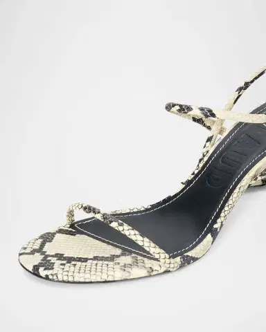 Staud 65mm Laurel Snake-Embossed Leather Sandals | Thumbnail 4 Staud 65mm Laurel Snake-Embossed Leather Sandals | Thumbnail 4