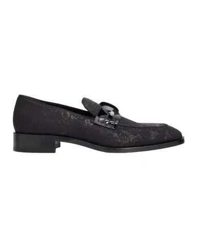 Christian Louboutin Men's Chambelimoc Collar Pin Jacquard Loafers | Thumbnail 1 Christian Louboutin Men's Chambelimoc Collar Pin Jacquard Loafers | Thumbnail 1