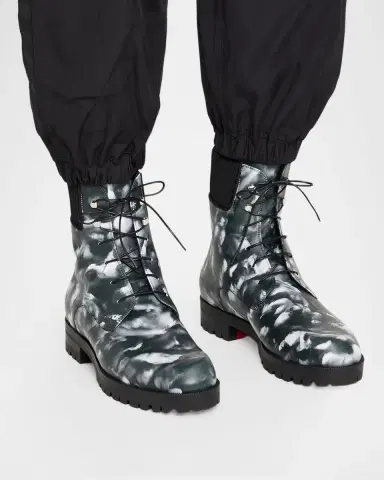 Christian Louboutin Men's Trapman TCT 2 Moises Leather Lug Sole Lace-Up Boots | Thumbnail 2 Christian Louboutin Men's Trapman TCT 2 Moises Leather Lug Sole Lace-Up Boots | Thumbnail 2