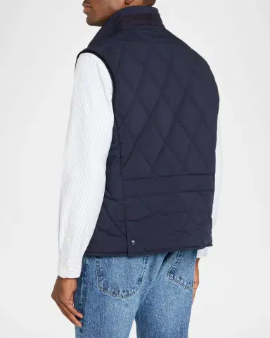 Ralph Lauren Purple Label Men's Nylon Quilted Corduroy-Collar Vest | Thumbnail 3 Ralph Lauren Purple Label Men's Nylon Quilted Corduroy-Collar Vest | Thumbnail 3