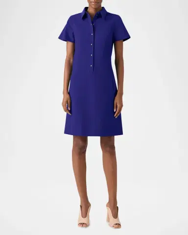 Akris Cotton-Silk Stretch Polo Dress | Thumbnail 2 Akris Cotton-Silk Stretch Polo Dress | Thumbnail 2