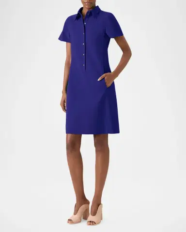 Akris Cotton-Silk Stretch Polo Dress | Thumbnail 4 Akris Cotton-Silk Stretch Polo Dress | Thumbnail 4