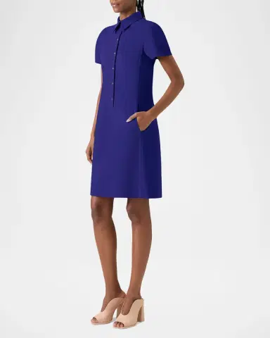 Akris Cotton-Silk Stretch Polo Dress | Thumbnail 6 Akris Cotton-Silk Stretch Polo Dress | Thumbnail 6