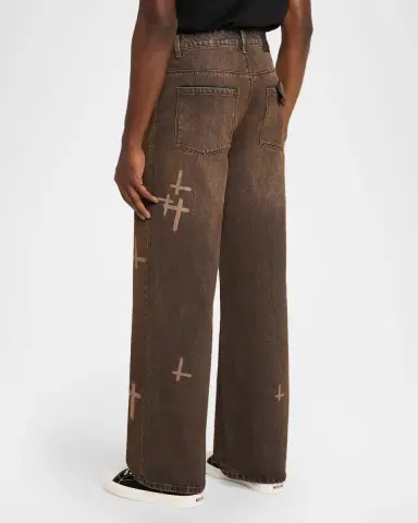 RTA Men's Cross Graphic Wide-Leg Jeans | Thumbnail 3 RTA Men's Cross Graphic Wide-Leg Jeans | Thumbnail 3