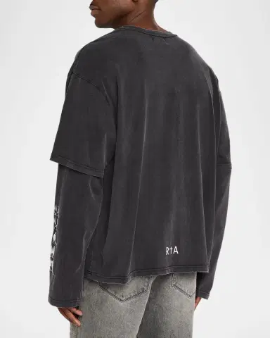 RTA Men's Double Layer Long-Sleeve Graphic T-Shirt | Thumbnail 3 RTA Men's Double Layer Long-Sleeve Graphic T-Shirt | Thumbnail 3