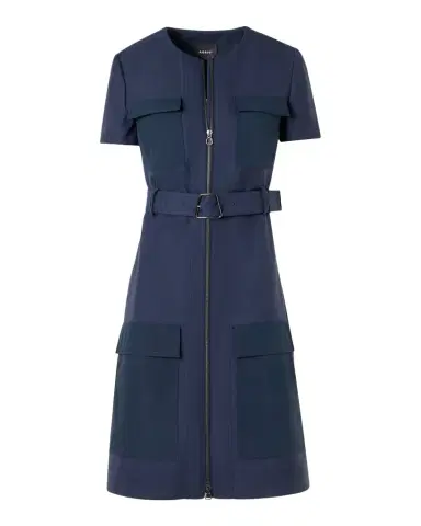 Akris Cotton-Blend Zip-Up Belted Jacket | Thumbnail 1 Akris Cotton-Blend Zip-Up Belted Jacket | Thumbnail 1
