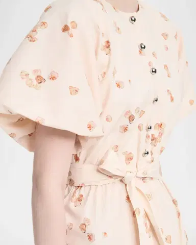 Altuzarra Paulina Floral-Print Waist-Tie Midi Dress | Thumbnail 4 Altuzarra Paulina Floral-Print Waist-Tie Midi Dress | Thumbnail 4