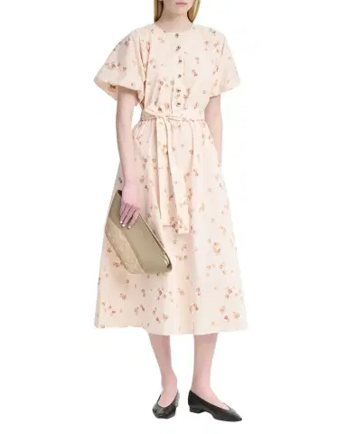 Altuzarra Paulina Floral-Print Waist-Tie Midi Dress | Thumbnail 1 Altuzarra Paulina Floral-Print Waist-Tie Midi Dress | Thumbnail 1